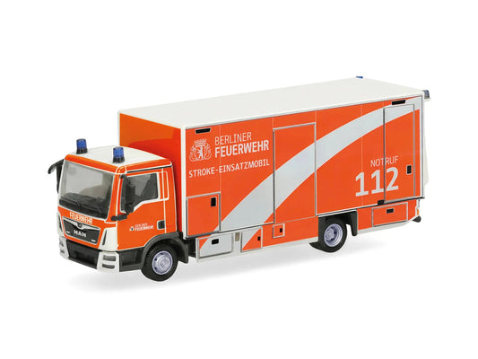 Herpa MAN TGL Euro 6c Box Truck Berliner Feuerwehr HA099288 HO Gauge