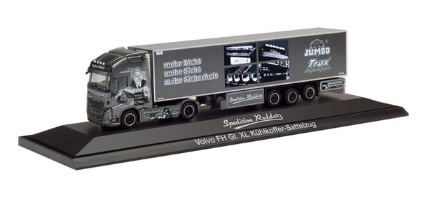 Herpa 122092 Volvo FH GI XL Refrigerated Box Semitrailer Raddatz Jork HO