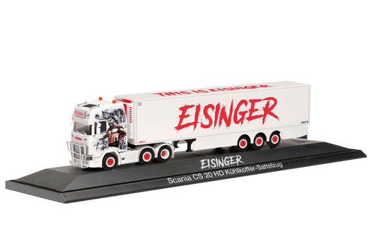 Herpa 122306 Scania CS 20 HD Refigerated Box Semitrailer Eisinger HO Gauge