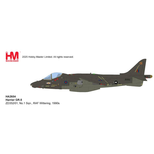 Hobby Master Harrier GR.5 ZD352/01 No.1 Sqn RAF Wittering 1:72 Diecast Model