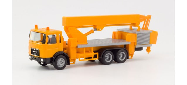 Herpa 310932 MAN F8 Dropside Lorry w/Crane Ruthmann Steiger HO