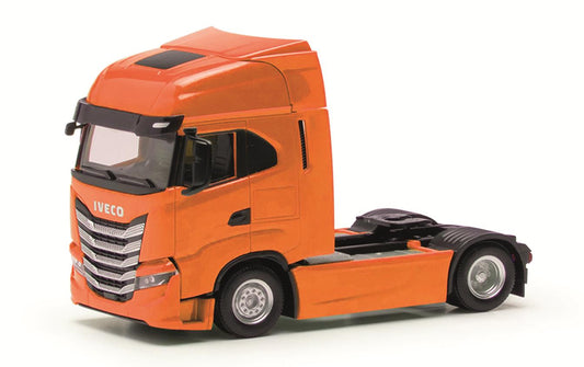 Herpa Iveco S-Way 2 Axle Tractor Unit Orange HO Gauge HA313445-003