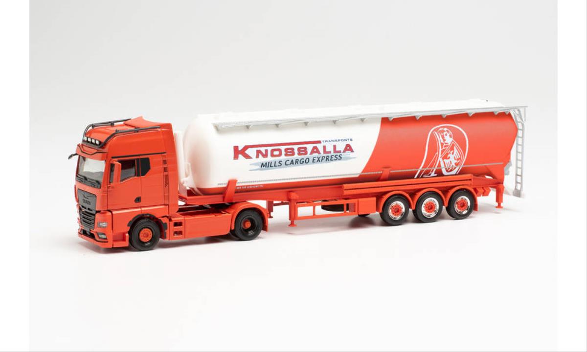 Herpa 314268 MAN TGX GX Bulk Silo Semitrailer Knossalla HO