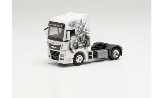 Herpa MAN TGS XXL Tractor Unit Lagoudakis 3 Leonidas HA314923 HO Gauge
