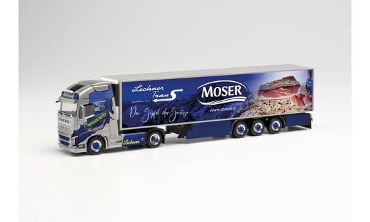 Herpa Volvo FH GI. XL Refrigerated Box Semitrailer Lechner HA315074 HO Gauge