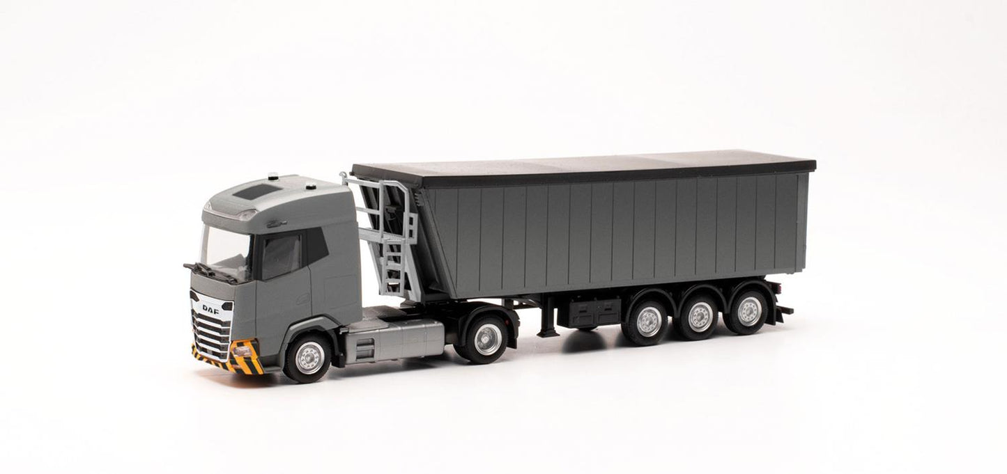 Herpa DAF XG Dump Semitrailer Grey/Yellow HA316231 HO Gauge