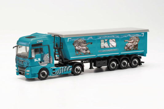 Herpa MAN TGX XXL Euro 6c Semitrailer KS Containerdienst HO Gauge HA316538