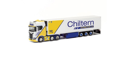 Herpa Scania CS 20 HD 6x2 Refrigerated Box Semitrailer Chiltern HO HA316712