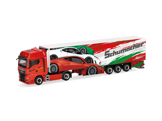 Herpa MAN TGX GX Refrigerated Box Semitrailer Schumacher HA316767 HO Gauge