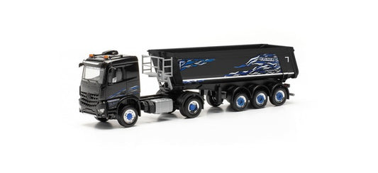 Herpa MB Arocs Classicspace 4x4 Dump Semitrailer Wagner Mittels. HO HA316774