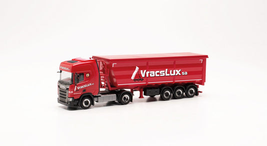 Herpa Scania CR 20 Steel Dump Semitrailer Vracslux HA316859 HO Gauge