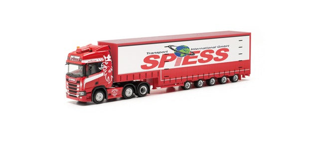 Herpa Scania CR 20 HD 6x2 Volume Semitrailer Spiess HO Gauge HA317016