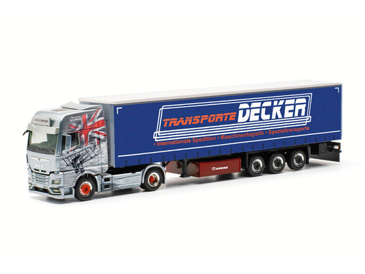 Herpa MAN TGX GX Canvas Semitrailer Decker Duran HO Gauge HA317313