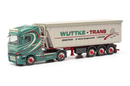 Herpa Renault T Facekuft Dump Semitrailer Wuttke Trans HO Gauge 317610
