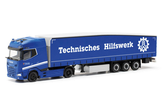 Herpa DAF XG+ Ecoflex Semitrailer THW Nordrhein-Westfalen/Hilden HO Gauge 317764