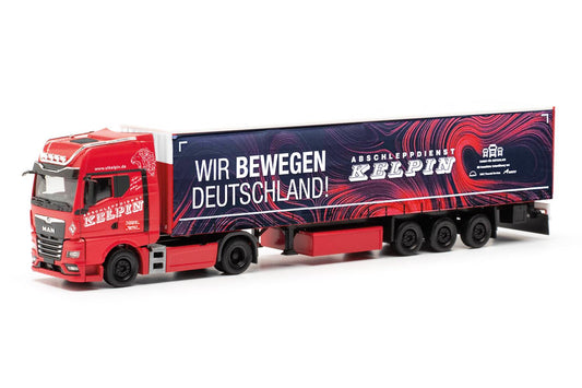 Herpa MAN TGX GX Curtain Canvas Semitrailer Kelpin WB Deutschlnd HO Gauge 317771