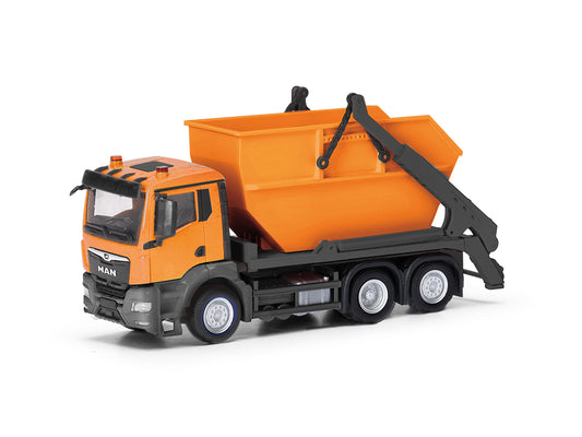 Herpa MAN TGS NN AK16 Skip Lorry Municipal Orange HA317870 HO Gauge