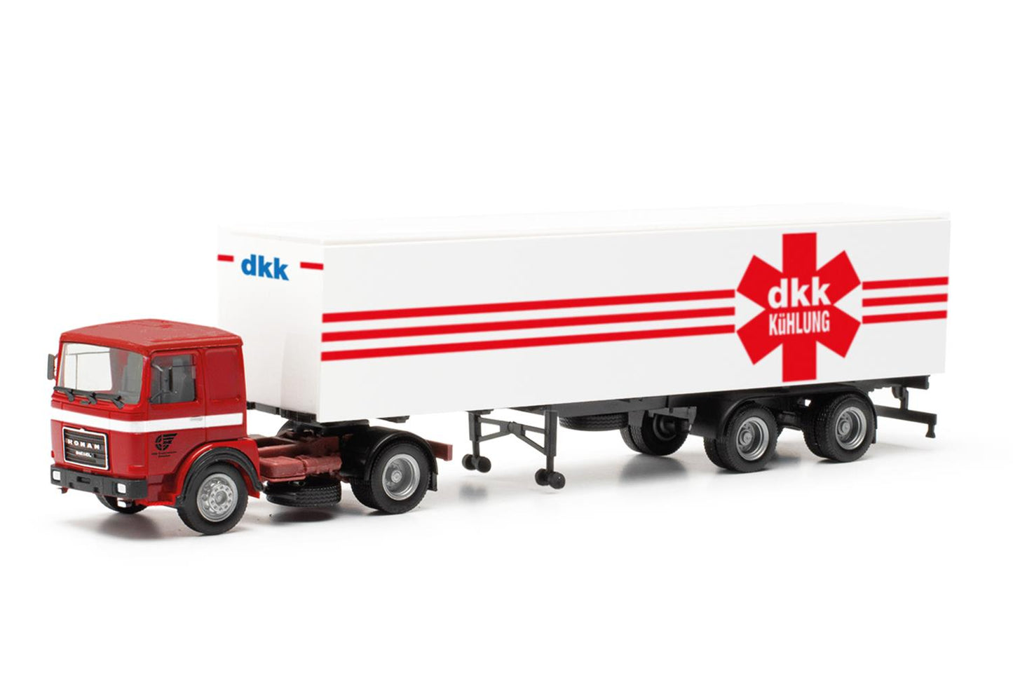 Herpa Roman Diesel Box Semitrailer Deutrans DKK Kuhlung HO Gauge 317924