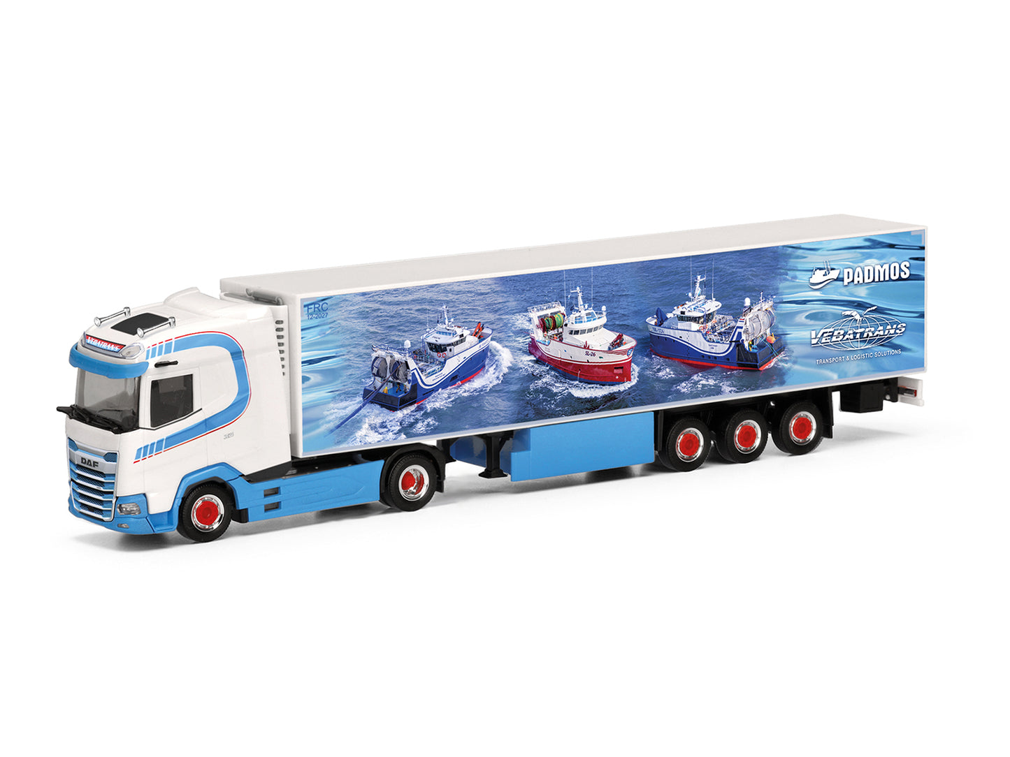 Herpa DAF XG Refrigerated Box Semitrailer Vebatrans HA317955 HO Gauge