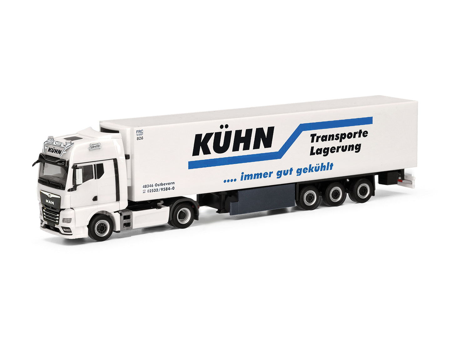 Herpa MAN TGX GX Refrigerated Box Semitrailer Kuhn Transporte HA318020 HO Gauge