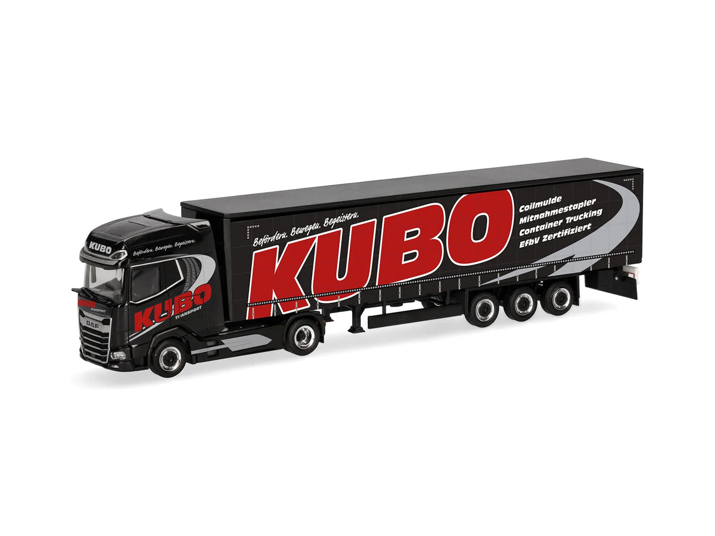 Herpa DAF XG+ Curtain Canvas Semitrailer Kubo HA318068 HO Gauge