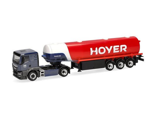 Herpa 318136 MAN TGS Petrol Tank Semitrailer Truck Hoyer HO Gauge