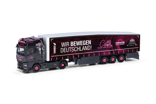 Herpa 318174 MAN TGX GX Ecoflex Semitrailer Truck W/Bewegen Deutschland HO Gauge
