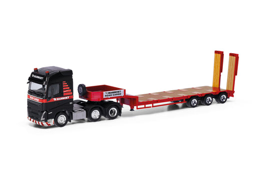 Herpa 318358 Volvo FH GL 2020 Lowboy Semitrailer Truck Mammoet Rd Cargo HO Gauge