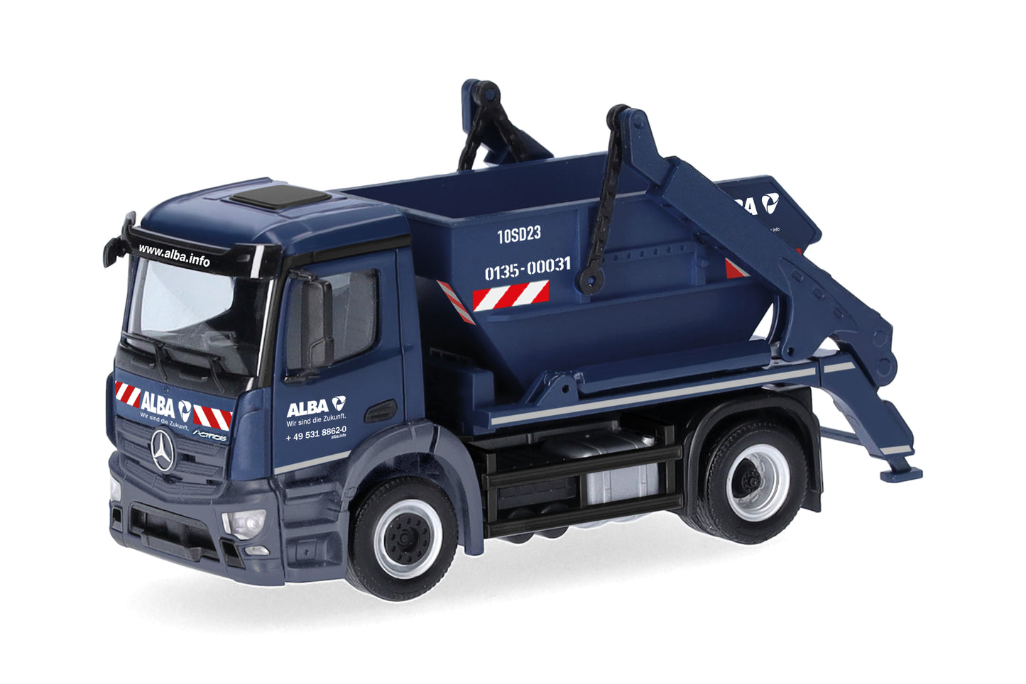 Herpa MB Actros AK12 Skip Loader Alba HA318440 HO Gauge