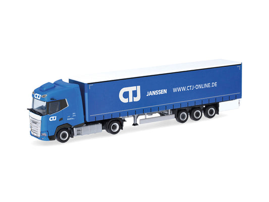 Herpa DAF XG Curtain Canvas Semitrailer CTJ HA318495 HO Gauge