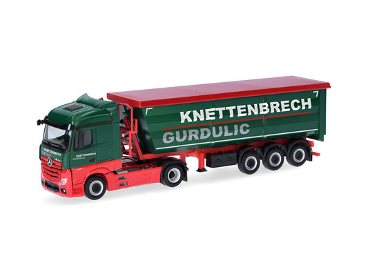Herpa MB Actros Streamspace Dump Trailer Knettenbrech Gurdulic HA318518 HO Gauge