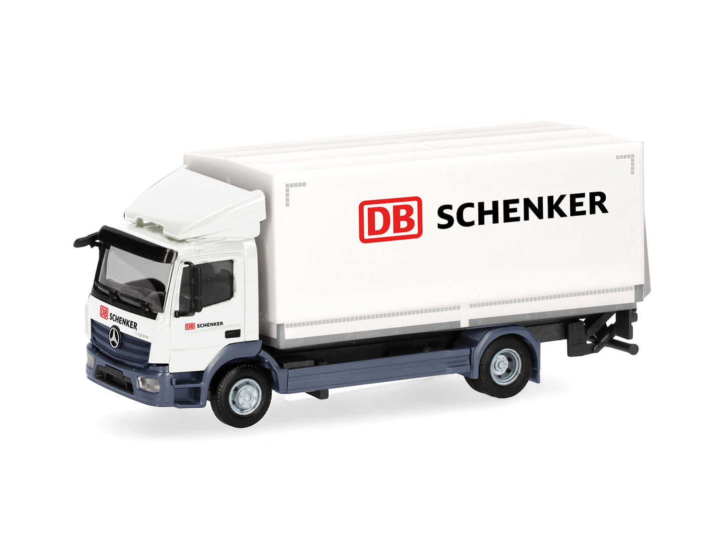 Herpa MB Atego 13 Curtainside Truck w/Tail Lift DB Schenker HA318761 HO Gauge