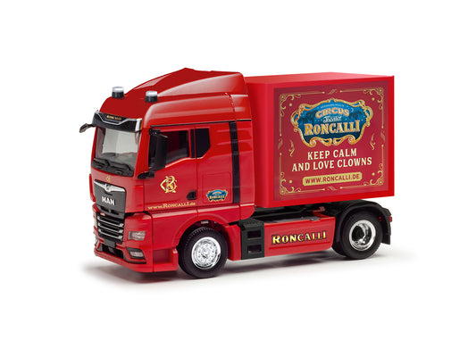 Herpa MAN TGX GX Rigid Tractor with Box Circus Roncalli HA318778 HO Gauge