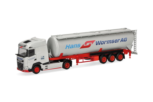 Herpa DAF XG Silo Bulk Semitrailer Hans Wormser HA318815 HO Gauge