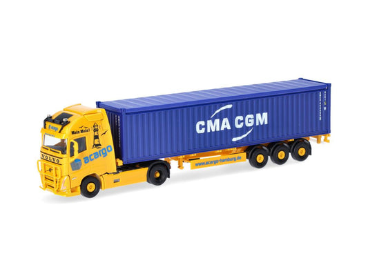 Herpa Volvo FH GI XL Container Semitrailer acargo/CMA-CGM HA318822 HO Gauge