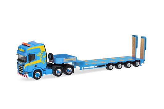 Herpa Scania CR 20 HD Low Loader Semitrailer Martin W Wattenwell 318884 HO Gauge