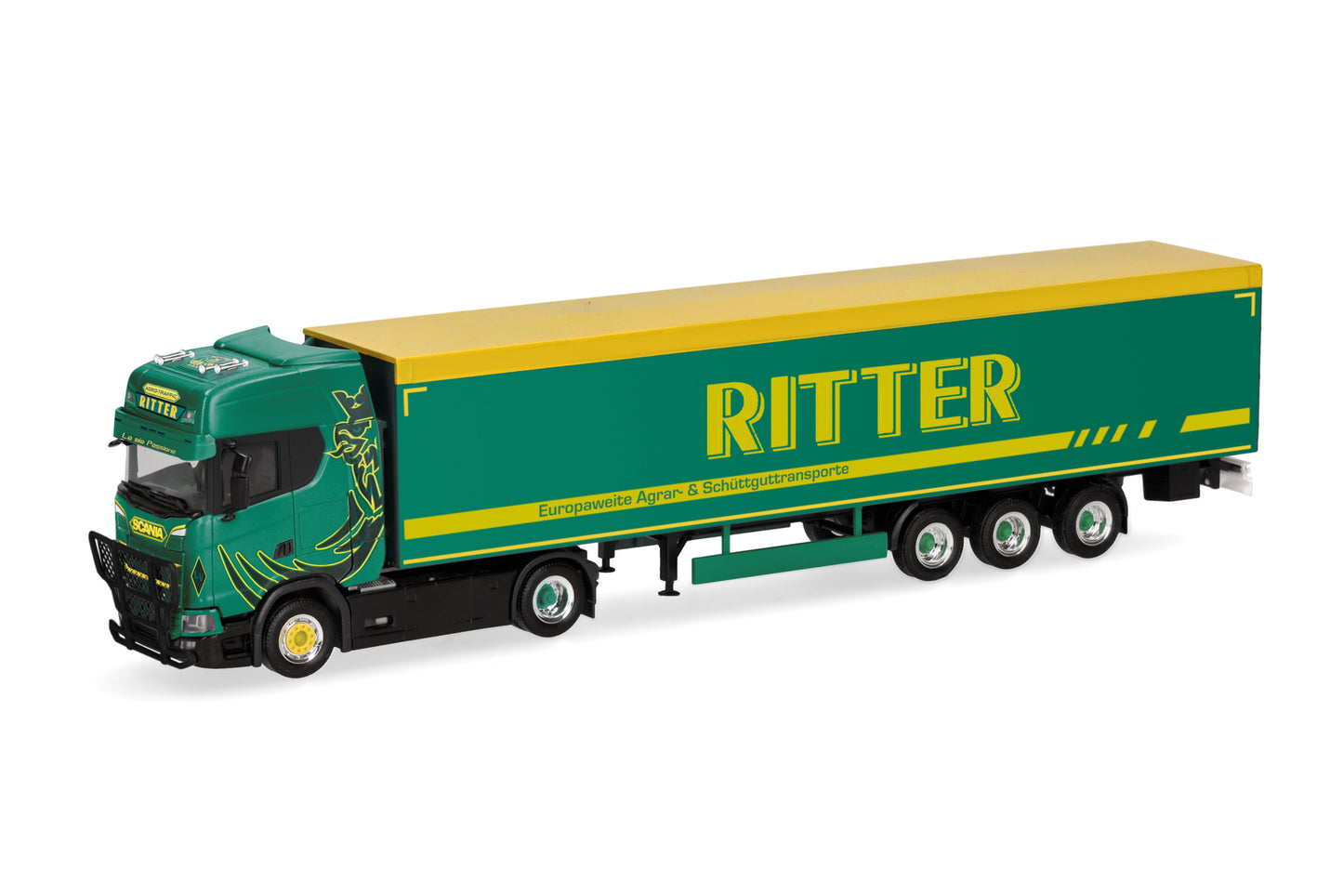 Herpa Scania CS 20 HD Walking Floor Semitrailer Ritter HA318921 HO Gauge