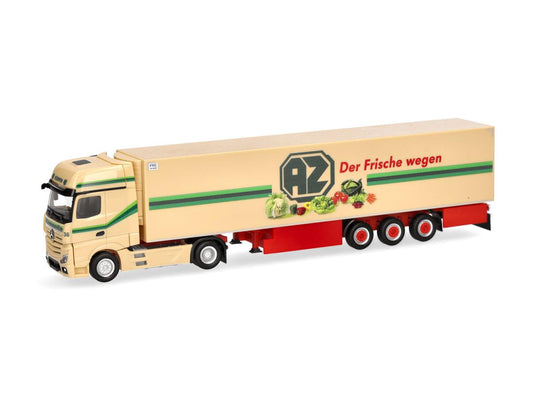 Herpa MB Actros L Gigaspace Refrigerated Semitrailer AZ Kempen HA318938 HO Gauge