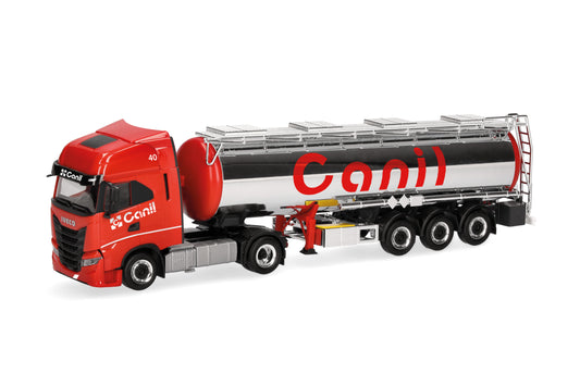 Herpa Iveco S-Way Chemical Tank Semitrailer Canil HA319041 HO Gauge