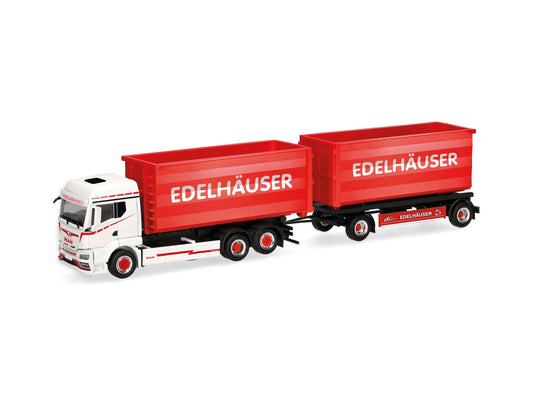 Herpa MAN TGS TM Roll-Off Container Trailer Truck Edelhauser HA319317 HO Gauge
