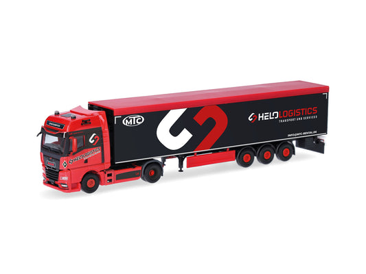 Herpa MAN TGX GX Walking Floor Semitrailer Helo-Logistik HA319324 HO Gauge