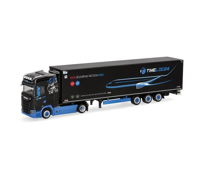 Herpa Scania CS 20 HD Refrigerated Box Semitrailer timelog24 HA319331 HO Gauge
