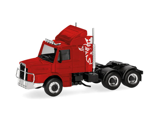 Herpa Scania Hauber 142 3 Axle Rigid Tractor Red HA319416-002 HO Gauge