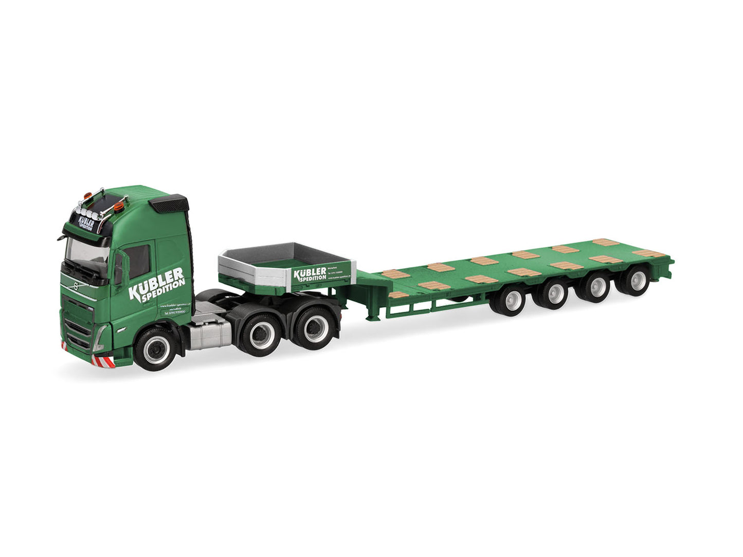 Herpa Volvo FH GL XL 2020 Semi Low Boy Semitrailer Kubler HA319492 HO Gauge