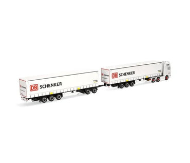 Herpa Scania CR 20 HD Curtain Canvas Dbl Trailer DB Schenker HA319720 HO Gauge