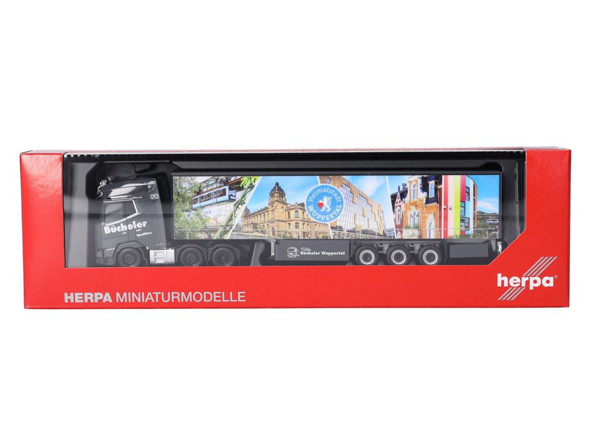 Herpa DAF XG+ 6x2 Curtain Canvas Semitrailer Bucheler HA319737 HO Gauge