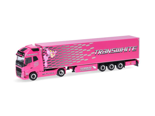 Herpa Volvo FH GL XL '20 Refrigerated Box Semitrailer Transwhite 319836 HO Gauge