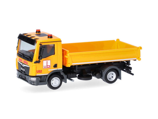 Herpa MAN TGL CC 2 Axle 3 Way Dump Truck Max Bogl HA319867 HO Gauge