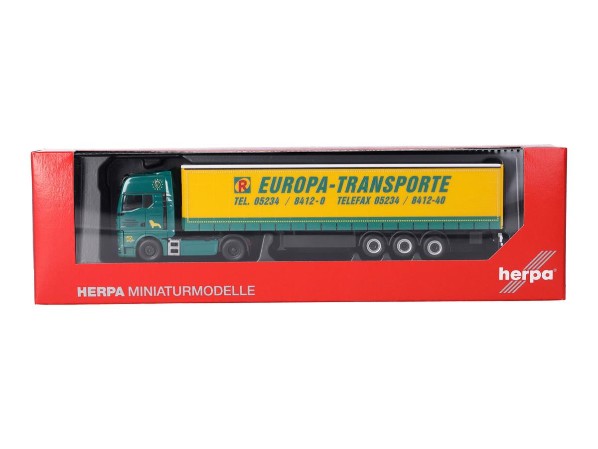 Herpa MAN TGX GX Curtain Canvas Semitraier Rubart Europa HA319874 HO Gauge