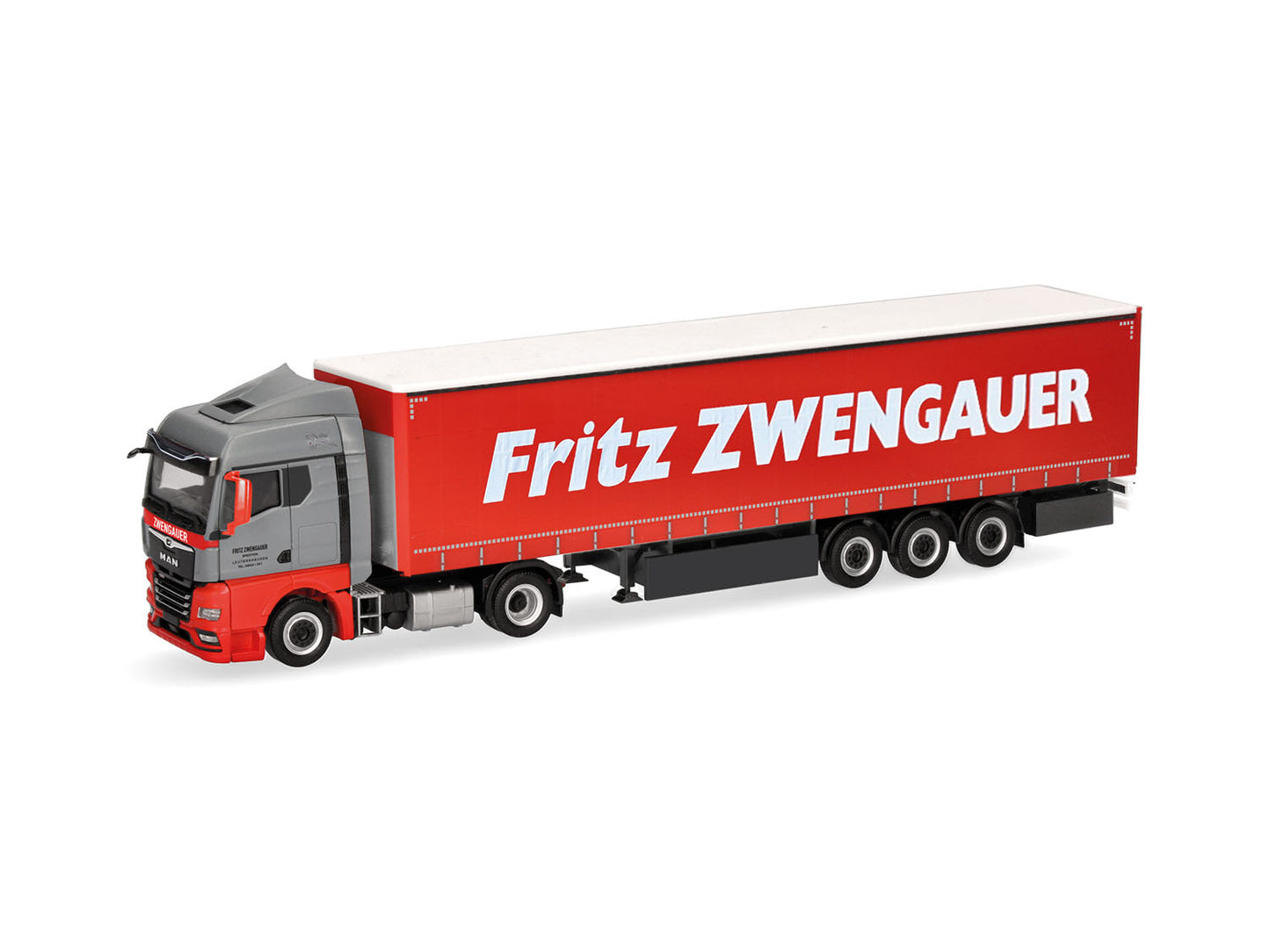 Herpa MAN TGX GM Curtain Canvas Semitrailer Fritz Zwengauer HA319911 HO Gauge